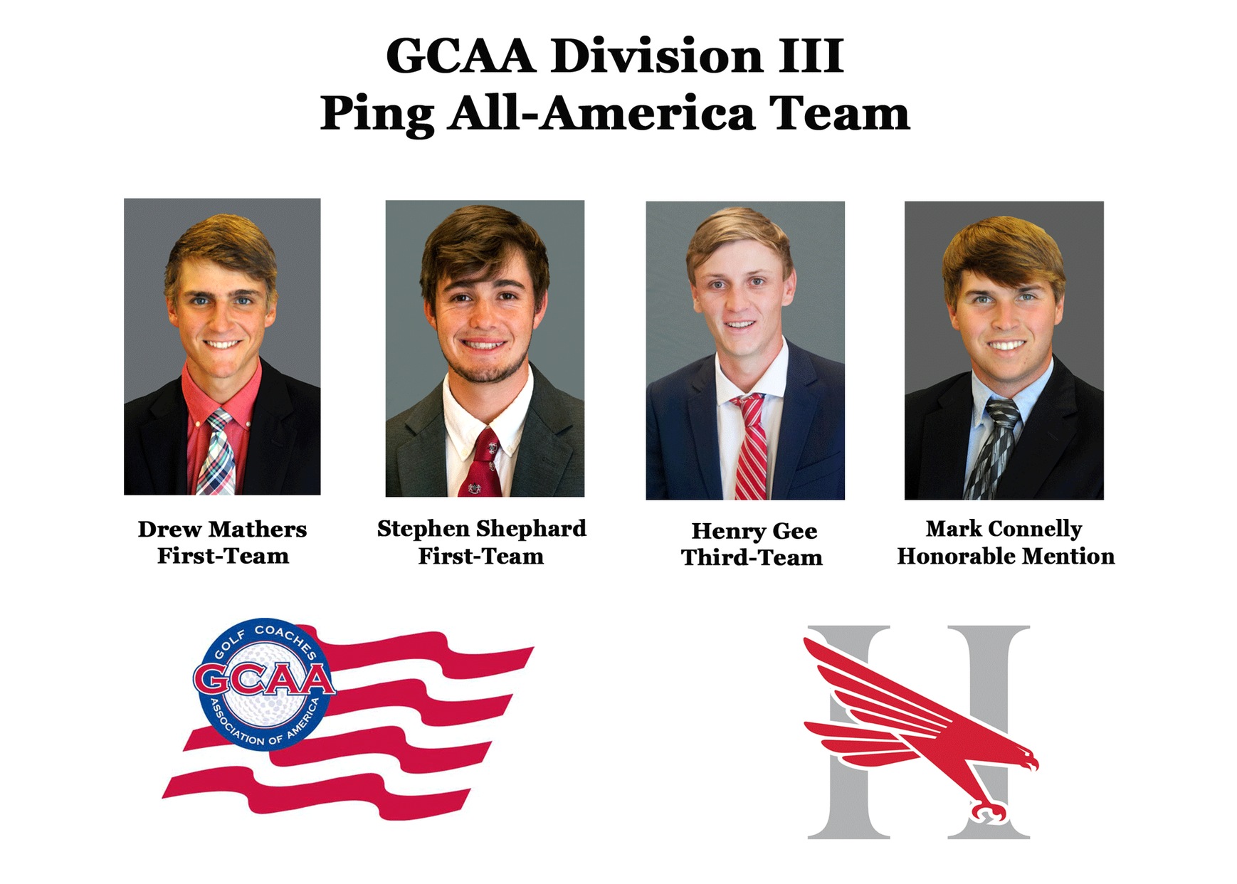 Four Hawks recognized on Ping All-America teams