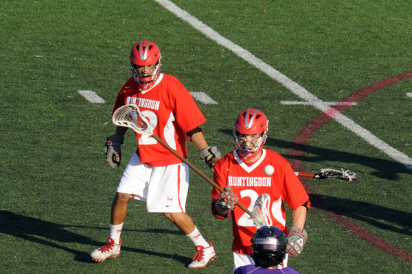 Huntingdon men&rsquo;s lacrosse scores twice in final minute to beat La Roche