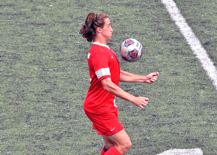 Dylan Wier scored to tie the game in the second half of Saturday's 2-2 double overtime tie with conference leader Maryville.