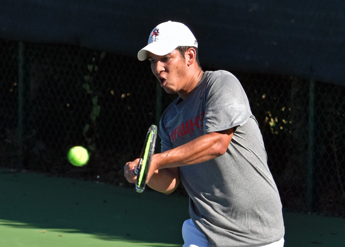Trey Pirtle teamed with John Jones to win at No. 1 doubles in Saturday's 8-1 win over Greensboro.