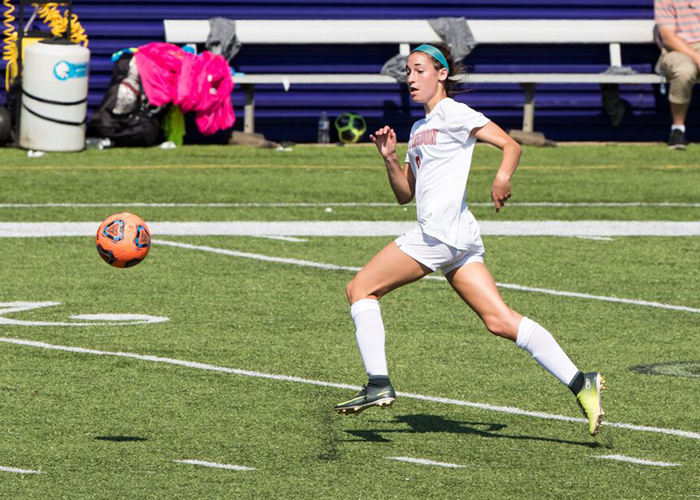 Camryn Hale scored Huntingdon's first goal in a 2-0 win over LaGrange on Wednesday. (Photo by Lisa Pearson)